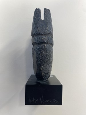 Lot 395 - Hayes (Peter, 1946-). A fractured raku disc, 2011