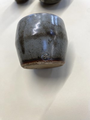 Lot 401 - Leach Pottery. A porcelain cruet set and other items
