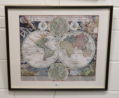 Lot 202 - World. Homann (J. B.), Planiglobii Terrestris cum utroq hemisphaerio...,  Nuremberg, circa 1720