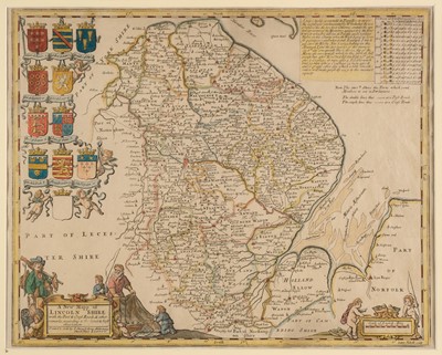 Lot 171 - Lincolnshire. Sutton Nicholls (engraver), A New Mapp of Lincoln Shire..., C. Dicey, circa 1770