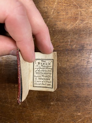 Lot 337 - Miniature Bible [English]. The Bible in Miniature, London: E. Newbery, 1780..., and others