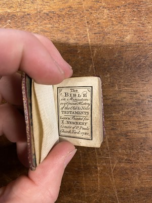 Lot 337 - Miniature Bible [English]. The Bible in Miniature, London: E. Newbery, 1780..., and others