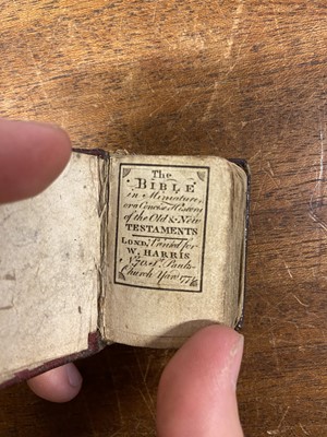 Lot 337 - Miniature Bible [English]. The Bible in Miniature, London: E. Newbery, 1780..., and others