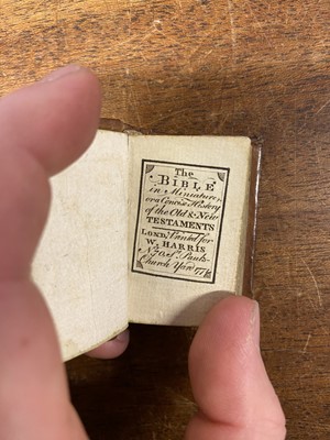 Lot 337 - Miniature Bible [English]. The Bible in Miniature, London: E. Newbery, 1780..., and others
