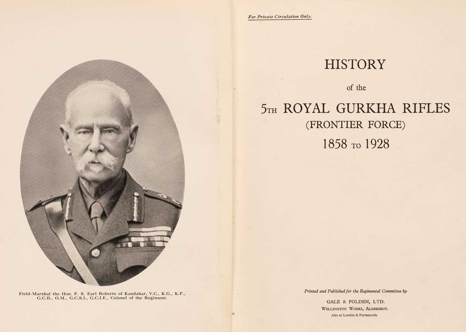Lot 21 - Royal Gurkha Rifles. History of the 5th Royal Gurkha Rifles..., 2 volumes circa 1929-56
