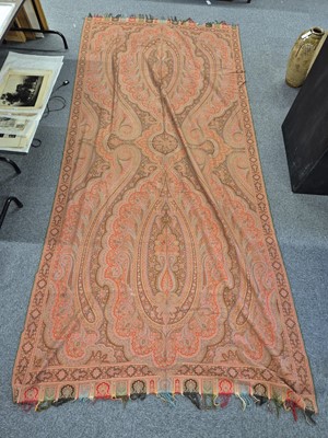Lot 366 - Shawls. A large crinoline shawl, mid 19th century, & 3 others