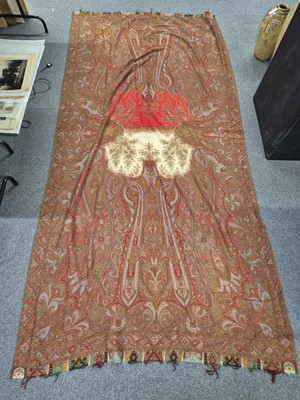 Lot 366 - Shawls. A large crinoline shawl, mid 19th century, & 3 others