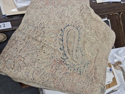 Lot 366 - Shawls. A large crinoline shawl, mid 19th century, & 3 others