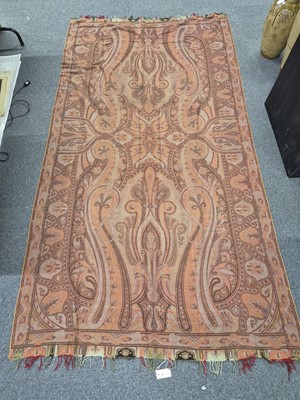 Lot 366 - Shawls. A large crinoline shawl, mid 19th century, & 3 others