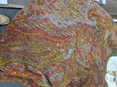 Lot 366 - Shawls. A large crinoline shawl, mid 19th century, & 3 others