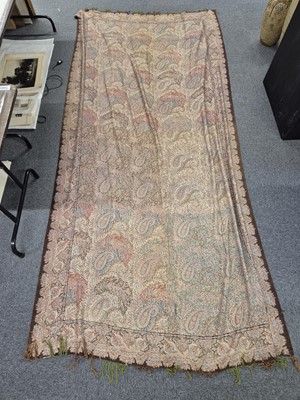 Lot 366 - Shawls. A large crinoline shawl, mid 19th century, & 3 others