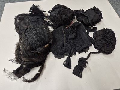 Lot 354 - Hats. A collection of hats and bonnets, early 19th-20th century