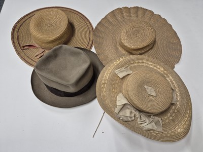 Lot 354 - Hats. A collection of hats and bonnets, early 19th-20th century
