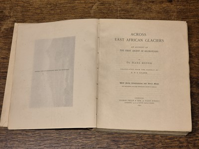 Lot 42 - Meyer (Dr. Hans). Across East African Glaciers, limited edition of 50, 1891