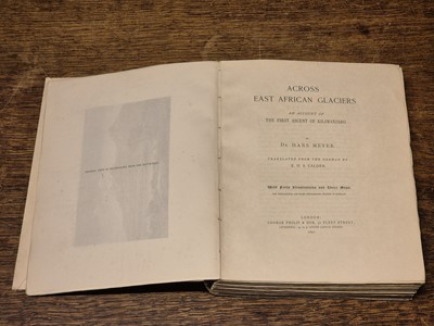 Lot 42 - Meyer (Dr. Hans). Across East African Glaciers, limited edition of 50, 1891