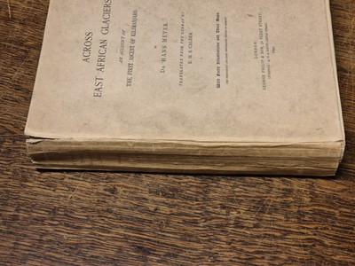 Lot 42 - Meyer (Dr. Hans). Across East African Glaciers, limited edition of 50, 1891