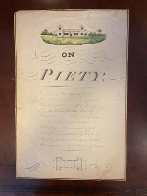 Lot 358 - Calligraphy. Four folio sheets by Edward Pear, dated 1827 & 1828