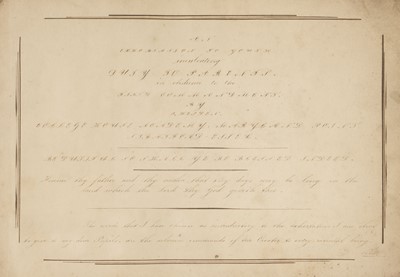 Lot 363 - Handwriting Specimen Book. An Exhortation to Youth Inculcating Duty to Parents... , [1844]