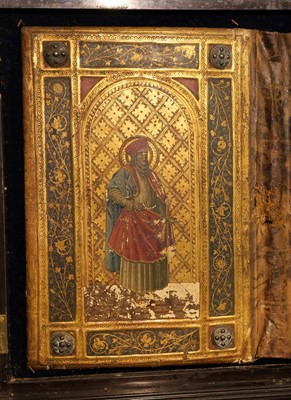 Lot 259 - Joni (Icilio Frederico, 1866-1946). Imitation 15th century painted and gilded binding