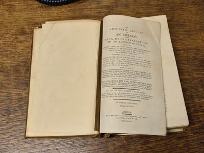 Lot 60 - Staunton (George). An Authentic Account of an Embassy from the King of Great Britain to the Emperor of China, 3 volumes, 1797