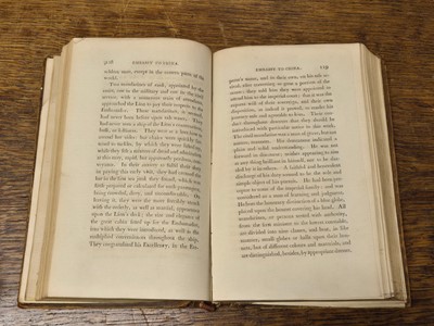 Lot 60 - Staunton (George). An Authentic Account of an Embassy from the King of Great Britain to the Emperor of China, 3 volumes, 1797