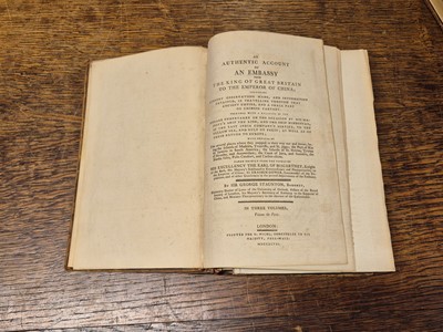 Lot 60 - Staunton (George). An Authentic Account of an Embassy from the King of Great Britain to the Emperor of China, 3 volumes, 1797