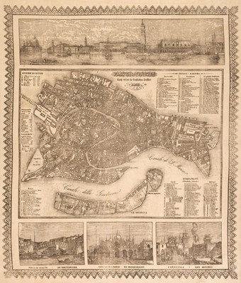 Lot 218 - Venice. Seiffert (Guglielmo), Pianta di Venetia, 1859