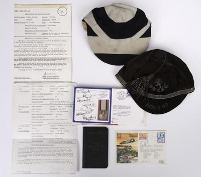 Lot 398 - School Caps. Monmouth School Rugby Club cap belonging to Flight Lieutenant William "Bill" Townsend
