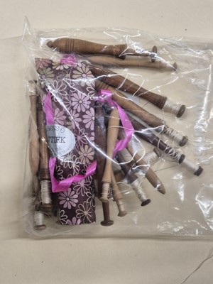 Lot 356 - Lace bobbins. A large collection of lace-making bobbins, 19th-20th century