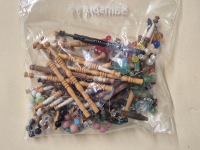 Lot 356 - Lace bobbins. A large collection of lace-making bobbins, 19th-20th century