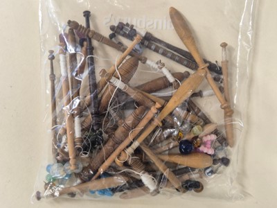 Lot 356 - Lace bobbins. A large collection of lace-making bobbins, 19th-20th century