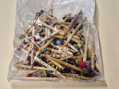 Lot 356 - Lace bobbins. A large collection of lace-making bobbins, 19th-20th century