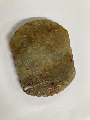 Lot 489 - Jade. A Chinese jade pei and other pieces