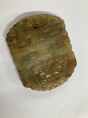 Lot 489 - Jade. A Chinese jade pei and other pieces