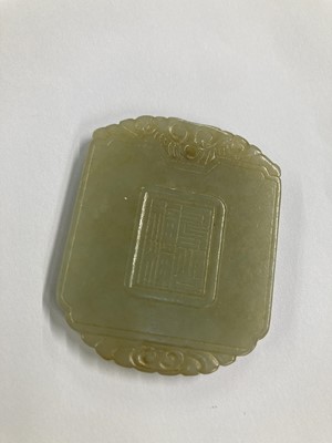Lot 489 - Jade. A Chinese jade pei and other pieces