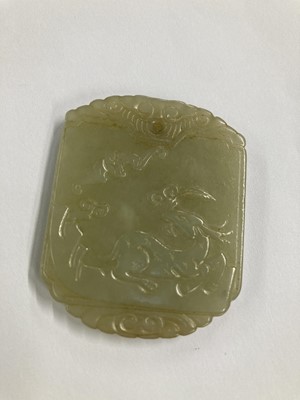 Lot 489 - Jade. A Chinese jade pei and other pieces