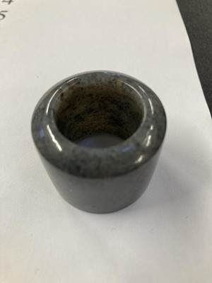 Lot 485 - Jade. A Chinese jade archers ring and other pieces