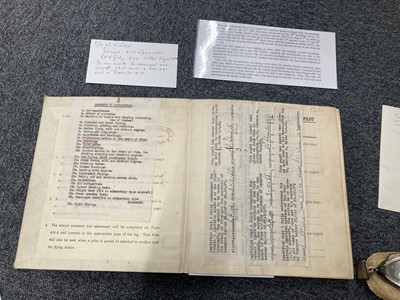 Lot 308 - Battle of Britain. RAF Logbook - Pilot Officer K.H. Cox, 610 Squadron, KIA 28 August 1940