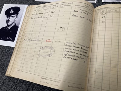Lot 308 - Battle of Britain. RAF Logbook - Pilot Officer K.H. Cox, 610 Squadron, KIA 28 August 1940