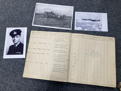 Lot 308 - Battle of Britain. RAF Logbook - Pilot Officer K.H. Cox, 610 Squadron, KIA 28 August 1940