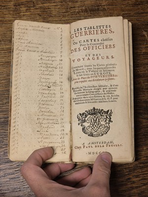 Lot 25 - Feuille (Paul de la, publisher). Les Tablettes Guerrieres..., Amsterdam: Paul de la Feuille, 1711