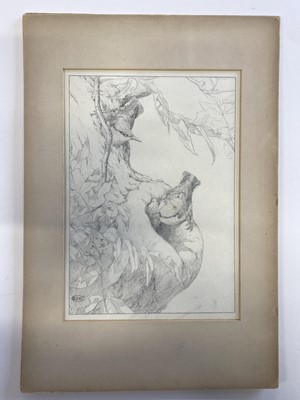 Lot 169 - Dearden (Harold, 1888-1962). Shepherd and his Flock, pen and ink on grey paper