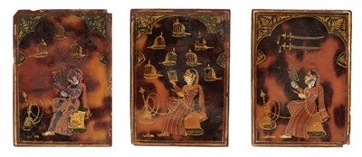 Lot 510 - Indian playing cards. Tortoiseshell Mogul Ganjifa, probably Hyderabad, India, 19th century