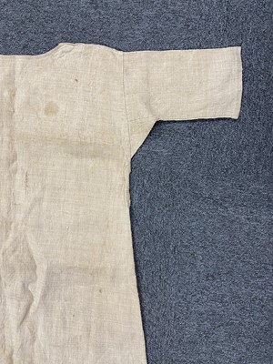 Lot 310 - Bed Linen. An early 18th century pillowcase, 1710, & a linen night gown