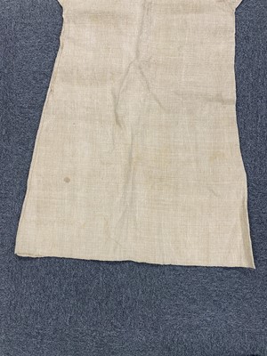 Lot 310 - Bed Linen. An early 18th century pillowcase, 1710, & a linen night gown