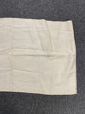 Lot 310 - Bed Linen. An early 18th century pillowcase, 1710, & a linen night gown
