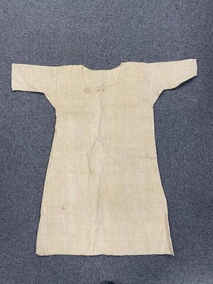Lot 310 - Bed Linen. An early 18th century pillowcase, 1710, & a linen night gown