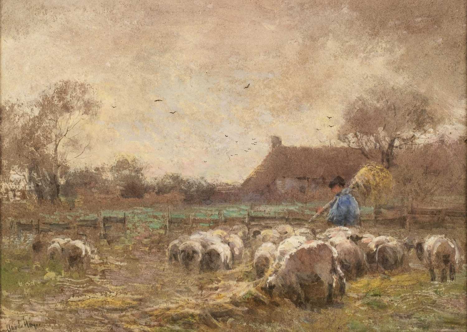 Lot 40 - Hayes (Claude, 1852-1922). Tending to the Sheep