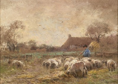 Lot 40 - Hayes (Claude, 1852-1922). Tending to the Sheep