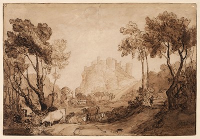 Lot 109 - Joseph Mallord William Turner (1775-1851). The Castle above the Meadows, circa 1814